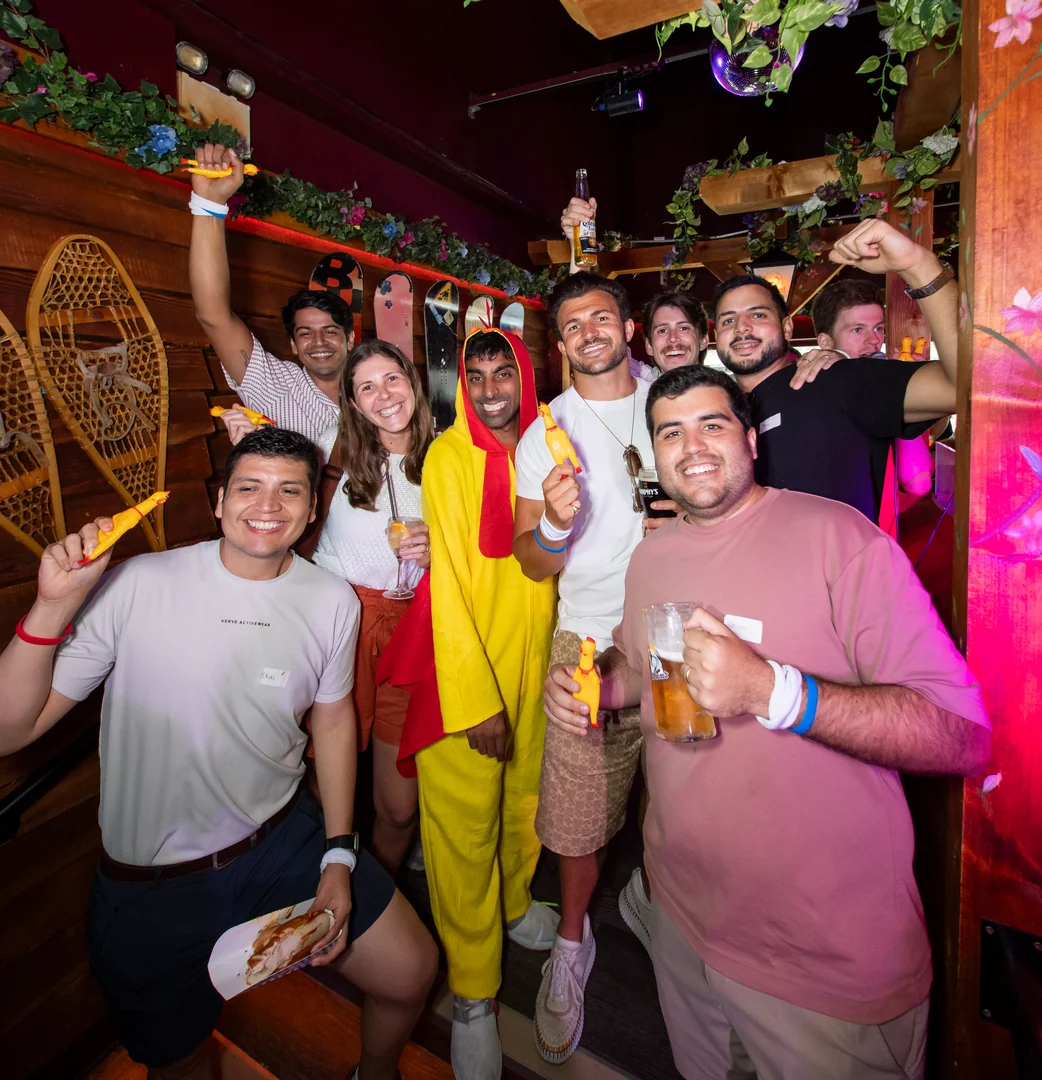 The winning team at the final venue