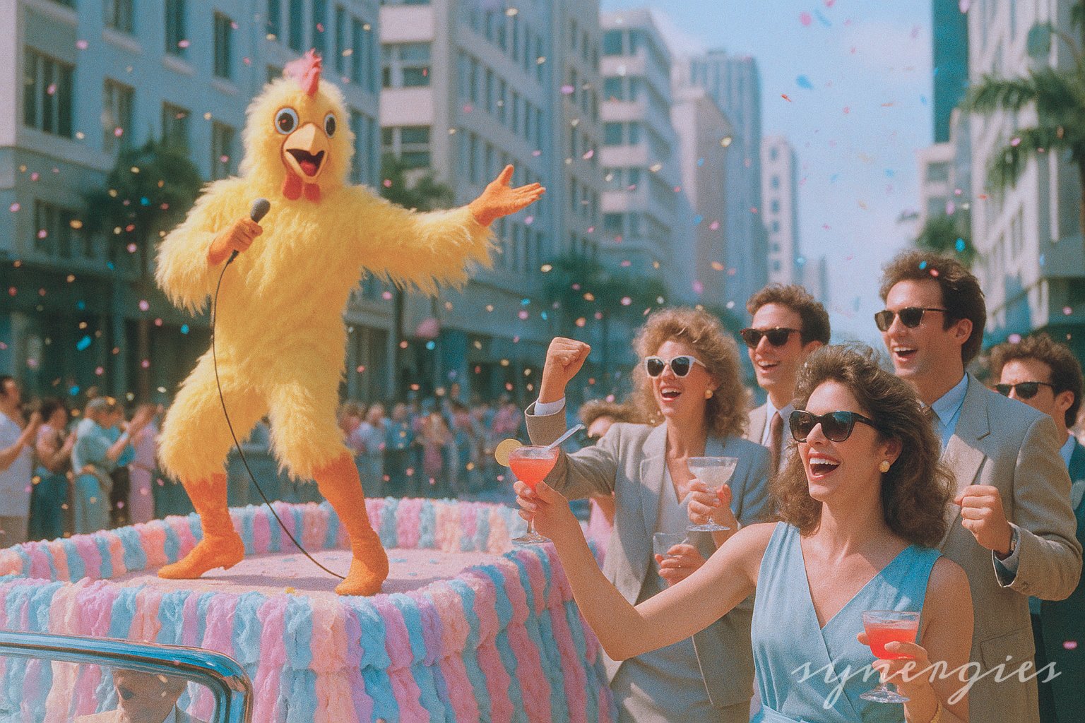 retro corporate-style poster parody featuring E.T. phone home for stakeholder alignment