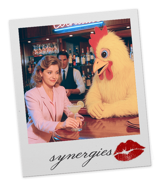 polaroid-style photo showing collegial bonding and collaboration