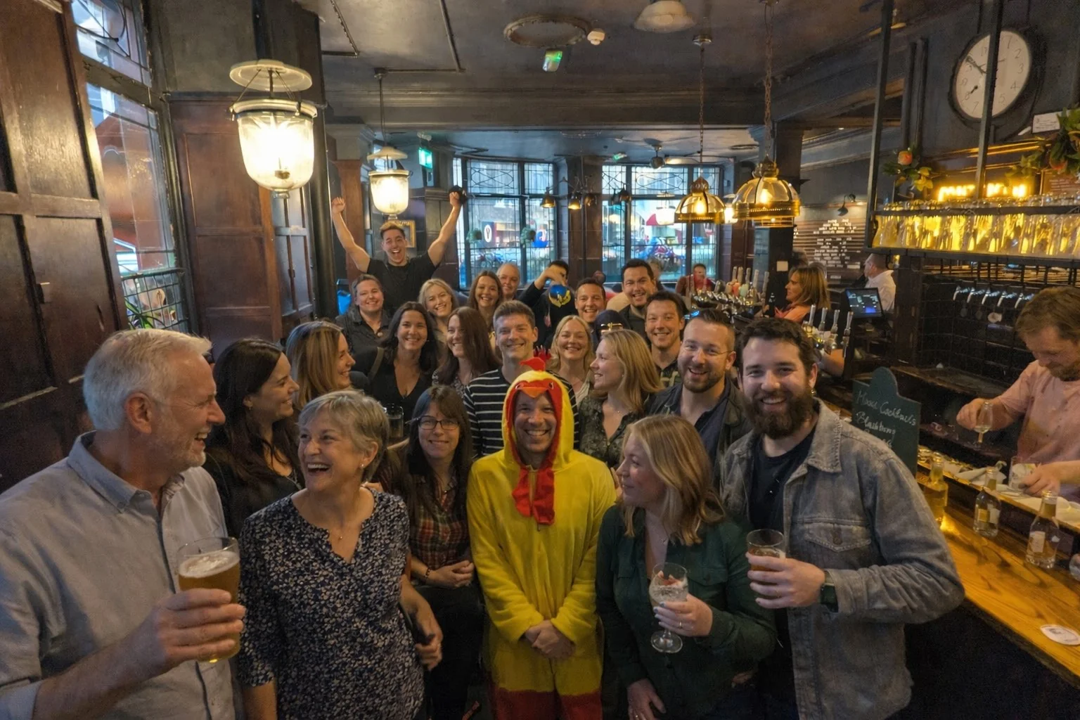 Team of 26 playing Chicken Rush