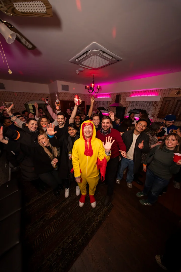 Players hunting in the city